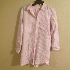 Victoria’s Secret Striped Long Sleeve Night Gown